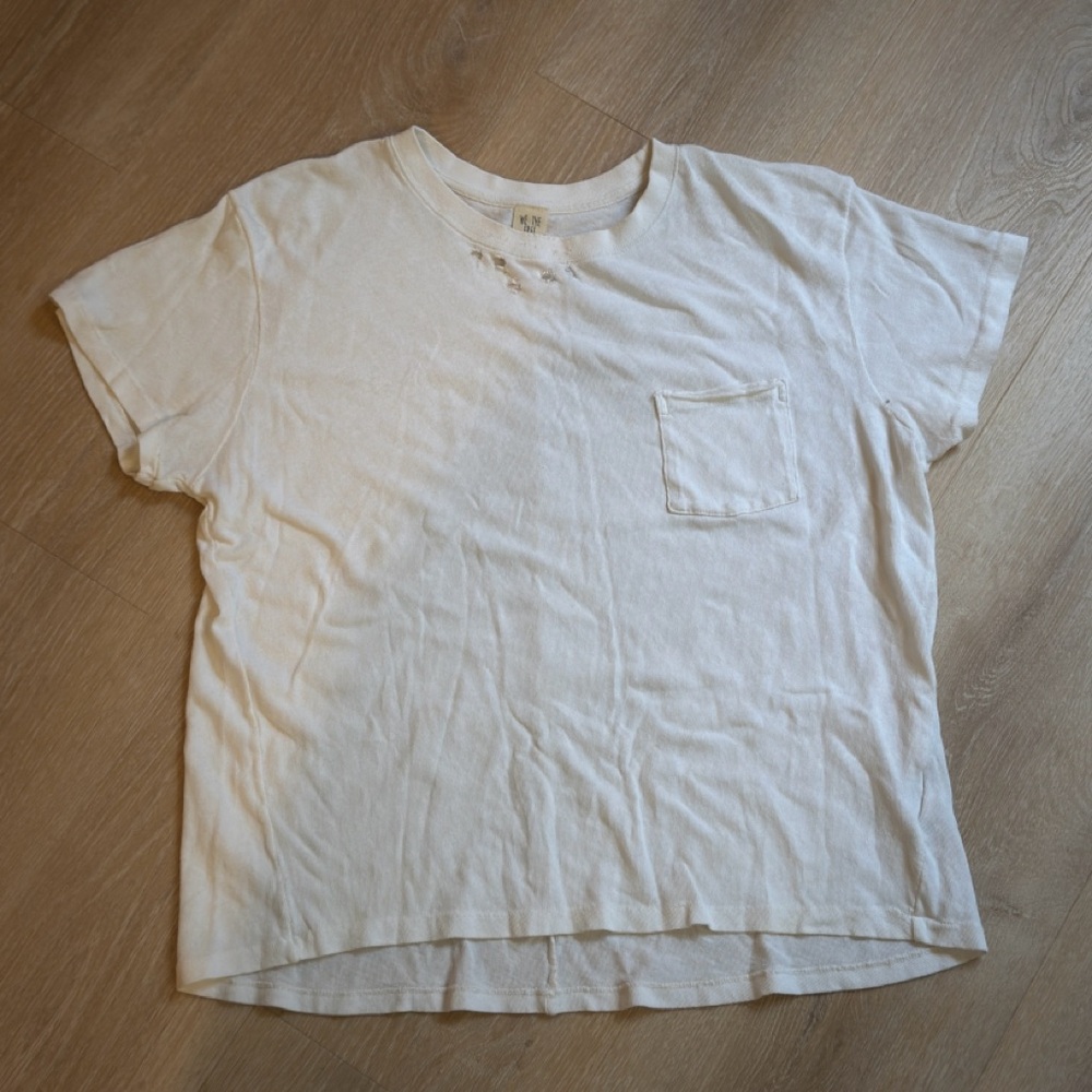 We The Free White Distressed Tee